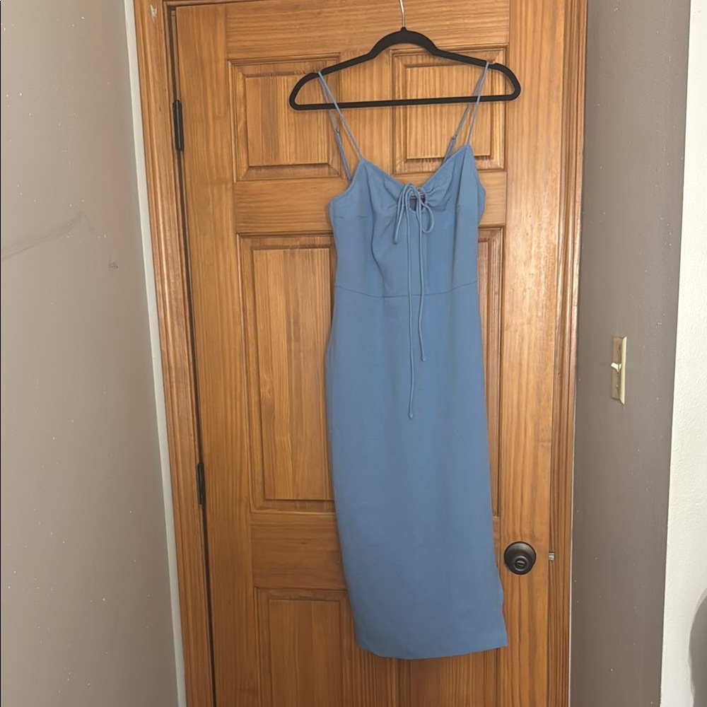 Abercrombie & Fitch Light Blue Midi Dress